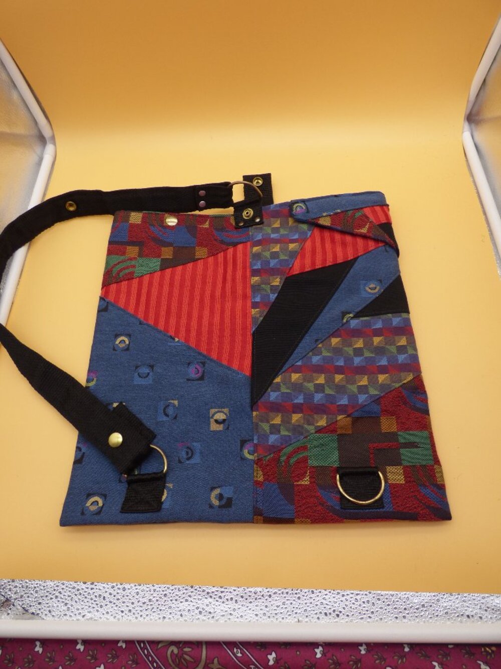 Carson Rogers Carogi Tucson Artisan Patchwork Fabric Tote Bag Multiwear Purse